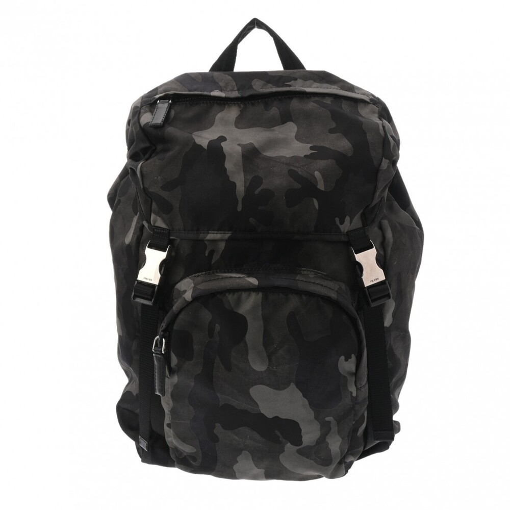 PRADA Camouflage Backpack Khaki Green Nylon Daypack - Picture 1 of 11